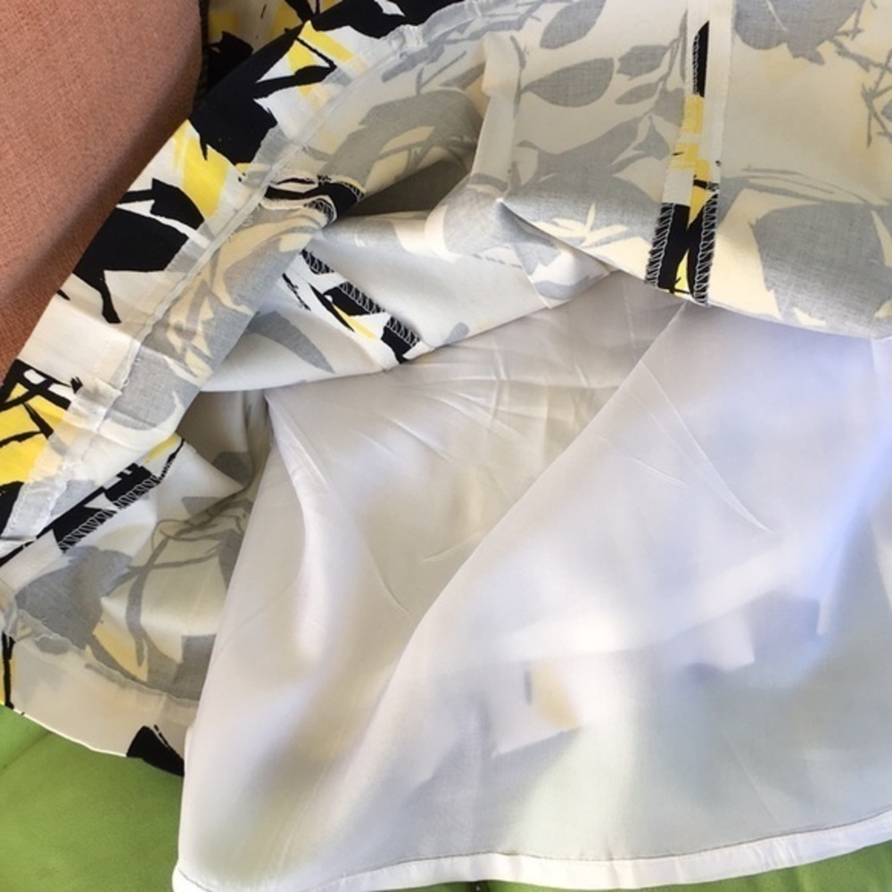 Helene Bergman black/yellow cotton skirt - Picture 6 of 8